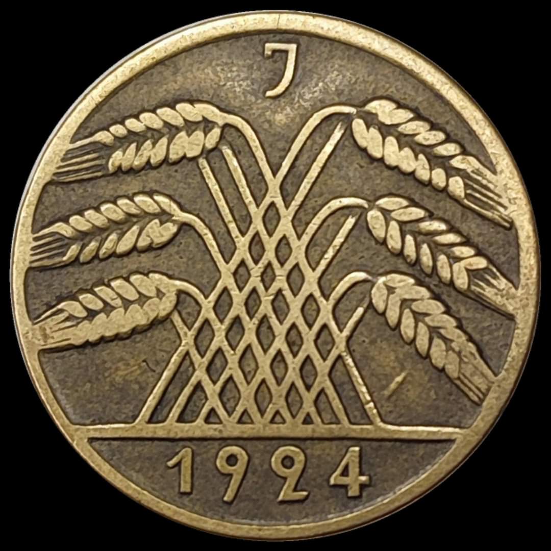 10-Reichspfennig-1924-J---Germany---Die-Gouges